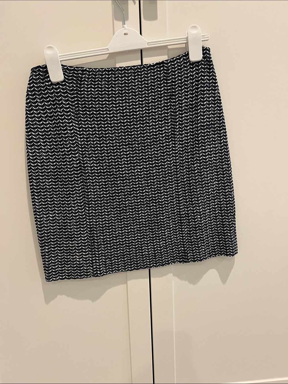 St. John Black & White Knit Blazer with Matching Skirt - Picture 2 of 4